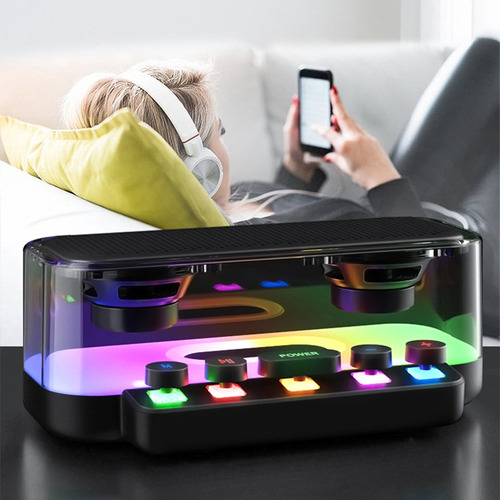 Altavoz Bluetooth, Graves Pesados, Botón Steampunk, Barra Co