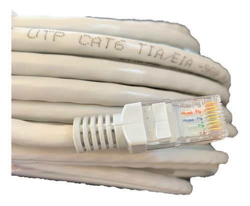 Cable De Red Lan Utp Cat6 Rj45 100% Cobre Pc Lab - 10 Metros