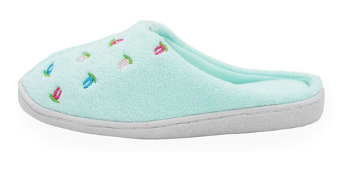 Imagen 4 de 4 de Pantuflas Mujer, Suela Antideslizante Azul Oscuro