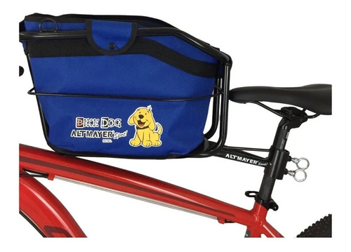 Imagem 1 de 4 de Cestinha Cadeirinha Para Cachorro Bike Dog Full Azul 30kg