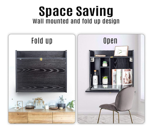 Yusing - Mesa De Pared Multifuncional Plegable Computad...
