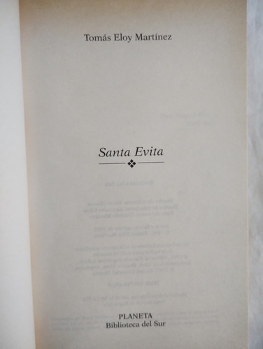 Santa Evita Tomás Eloy Martinez (Usado)