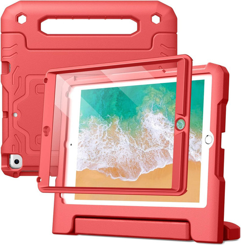 Jetech Kids Funda P/ iPad De 9,7 Pulgadas 6ta 5ta Gen Rojo