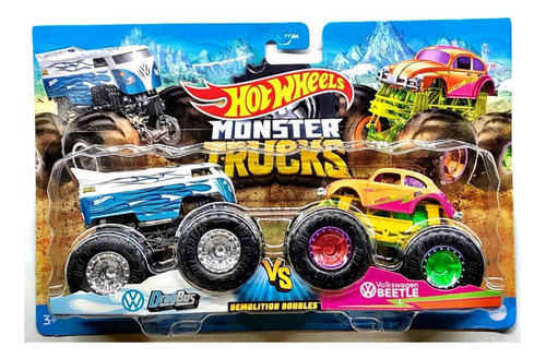 Pack Hot Wheels Monster Trucks Dobles 1:64 A Elección