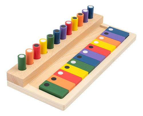 Stack And Sort Board Montessori Sensory Toys Jigsaw Trai [u]