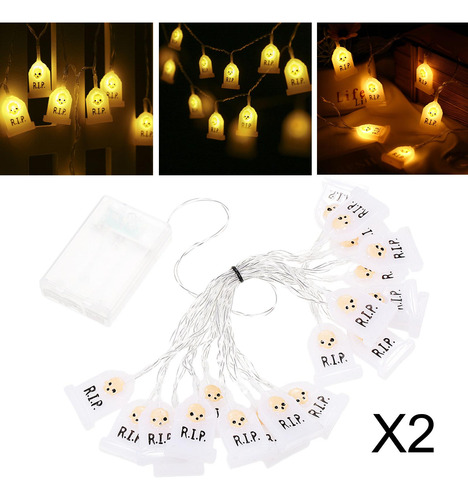 2 Uds Lámpara Espeluznante De Luz De Cadena De C 3m 20led