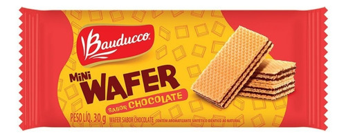 Mini Biscoito Wafer Bauducco Chocolate Bauduco Sache 30g