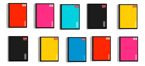 10 Cuadernos Profesional Scribe Doble Espiral Cuadro Chico