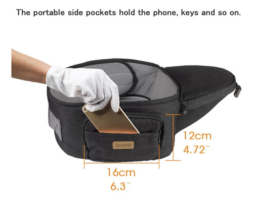 Portabebés Ergonómico Sonmei Con Asiento De Cadera, 360°
