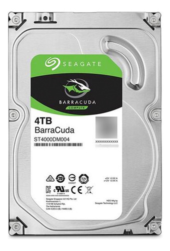 Disco Duro Seagate Barracuda St4000 3,5  4tb 5200rps 256mb