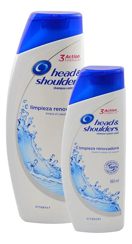 Shampoo H&s Limpieza Ren. 375ml + Shampoo 180ml