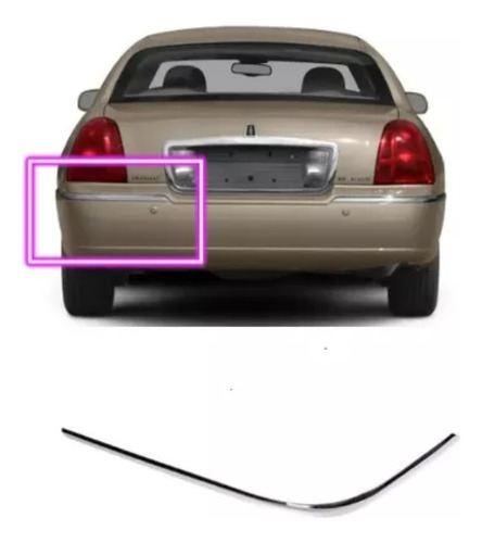 Moldura Izquierda Fascia Trasera Lincoln Town Car 03-11