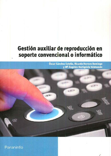 Libro Gestión Auxiliar De Reproducción En Soporte Convencion