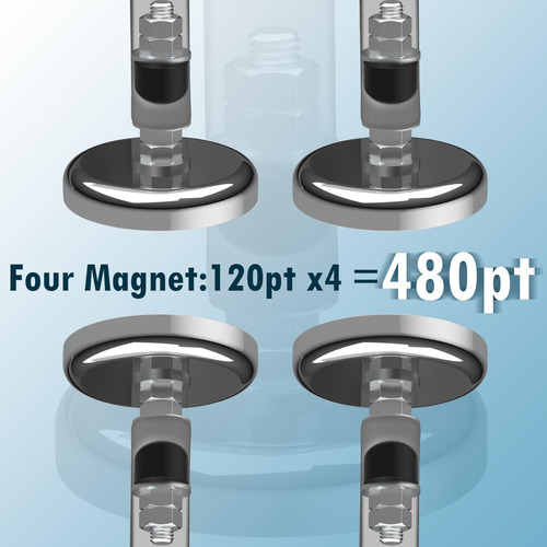 Soporte Magnético De Techo Starlink Modelo 480 Lb Kit Montaj Plateado