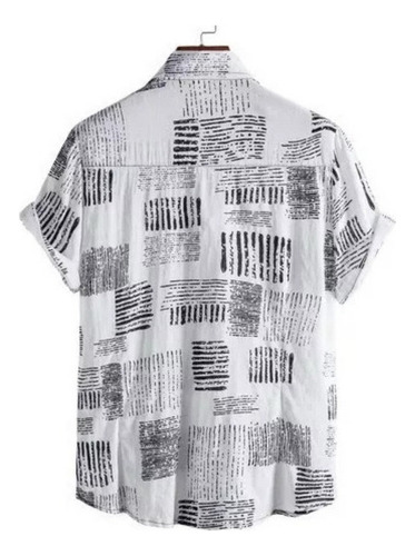 Camisa Estampada Verano Hombre, Camisas Casuales Botones