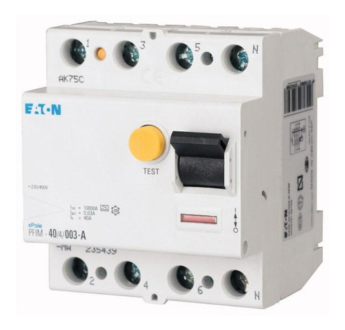 Interruptor Diferencial Din Serie Mrcm 4p 30ma Eaton - 40a