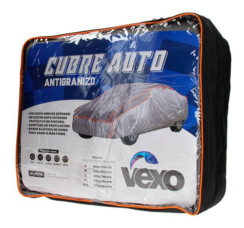 Funda Cubre Auto Antigranizo Talle L 480 X 178 X 111cm Vexo