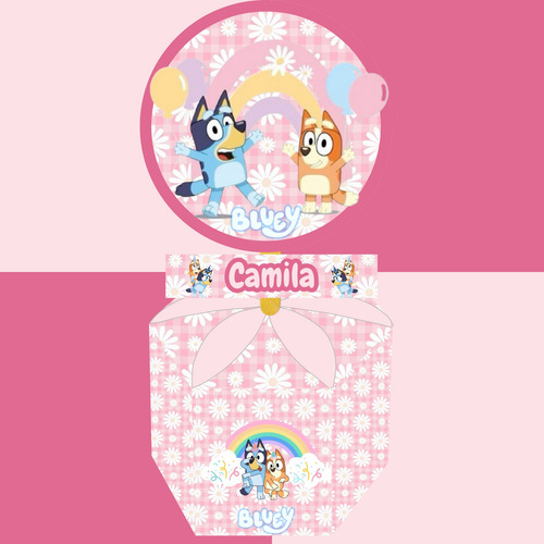 Kit Imprimible Cumpleaños Candy Bar Bluey 2 Personalizable