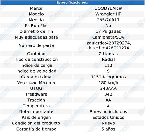 2 Llantas Silverado 2500 Cabina Extendida 2008 4wd 265/70r17