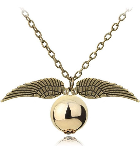 Collar Con Dije De Snitch Dorada Harry Potter Color Dorado