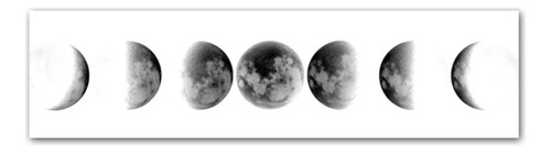 Cuadro Luna Fases Lunares Blanco Y Negro Solo Lienzo