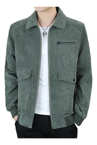 Chaqueta Casual De Pana De Moda Para Hombre