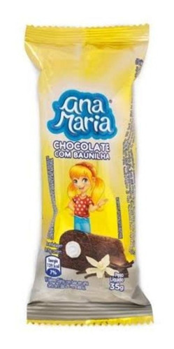 Bolo Ana Maria Chocolate Com Baunilha 35gr - Kit Com 18