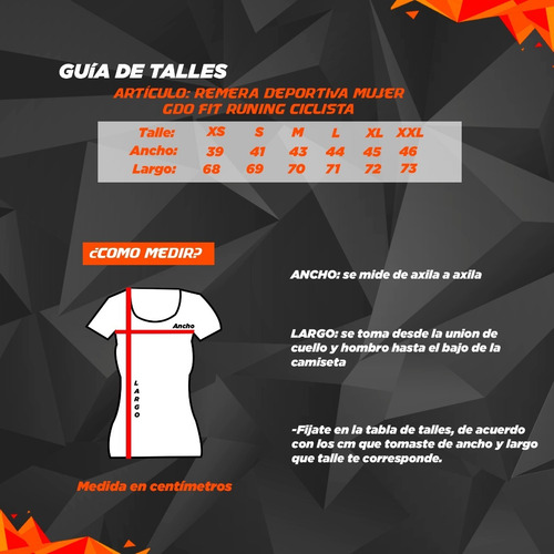 Remera Deportiva Mujer Gdo Fit Running Ciclista