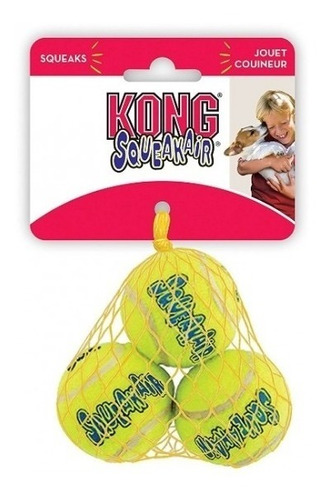 Juguete Perros Kong Pelotas Tenis Squeak Air Small Pack 3