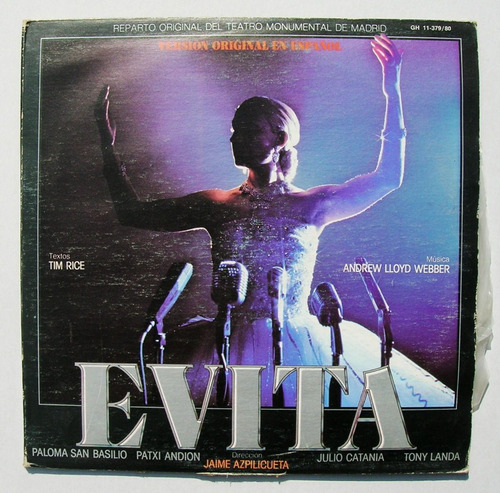 Paloma San Basilio Evita Lp Vinyl Doble Mexicano 1981