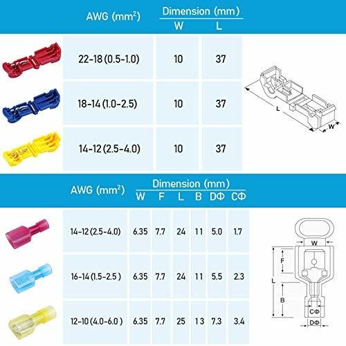 240pcs Tap Conector Prensado Para Termocontraibles