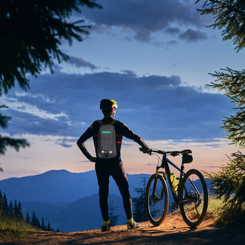 Led Turn Signal Bike Pack 15l Led Backpack With Direction
