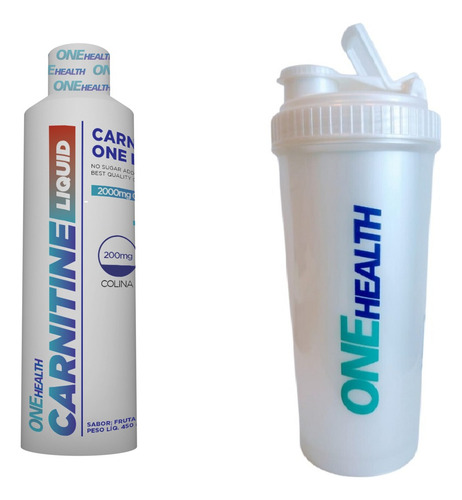 L- Carnitina Líquida 2000mg Com Cromo + Coqueteleira Sabor Frutas Vermelhas