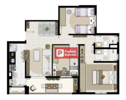 Apartamento Com 2 Dormitórios À Venda, 62 M² Por R$ 420.000,00 - Marapé - Santos/sp - Ap24854