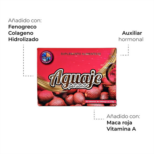 Aguaje Peruano 30 Tabletas Fer Y Greco