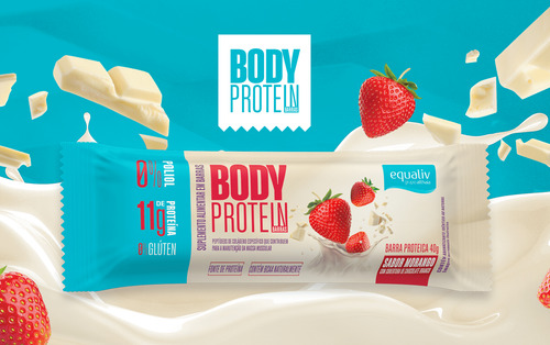 Body Protein Barra Proteica 9 Un Morango 11g - Equaliv