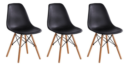 Set De 3 Sillas Eames Modernas Minimalista