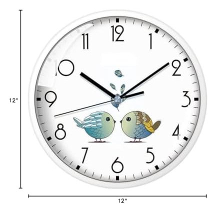 Reloj De Pared Redonda De 12 Pulgadas Ksyou Reloj De Pared R