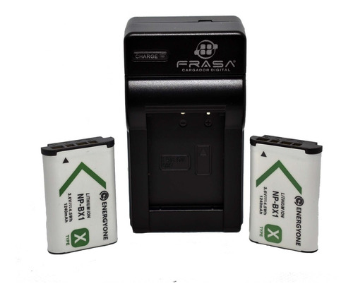 Kit 2 Baterias Np-bx1 Energy One Y Cargador Para Camara Sony