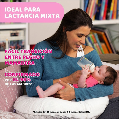 Imagen 8 de 10 de Mamadera Natural Feeling 6m+ 330ml Chicco By Maternelle