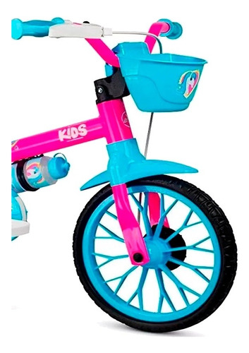 Bicicleta Infantil Aro 12 Unicórnio Absolute Kids Criança Cor Rosa