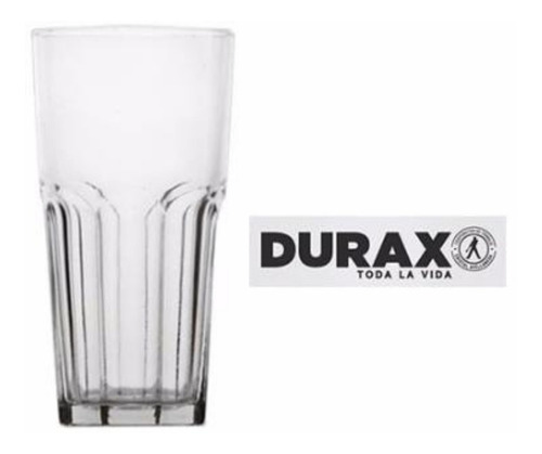 Vaso Facetado X12 330ml Transparente Durax Gaseosa Bar Resto