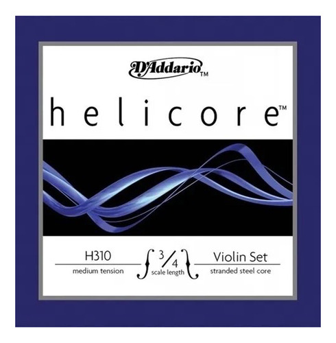 Encordado Cuerdas Violin Daddario Helicore H310 3/4m Medium