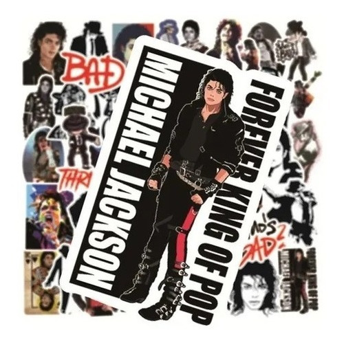 Stickers Autoadhesivos - Michael Jackson (50 Unidades)