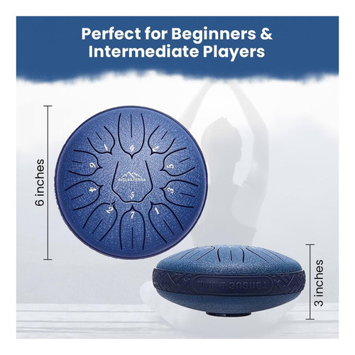 Avila Y Terra Lotus De Acero De Acero Drum-handpan De 6 11 Y