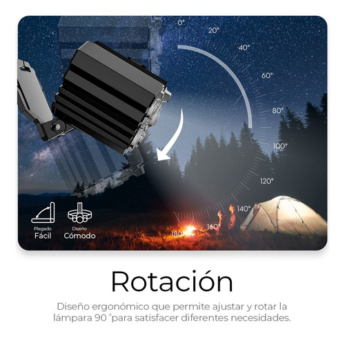 3pz Lampara Minera Potente Linterna Recargable 5 Led 4 Modos