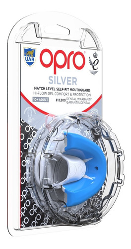 Imagen 3 de 9 de Protector Bucal Opro Silver Uar Union Argentina De Rugby