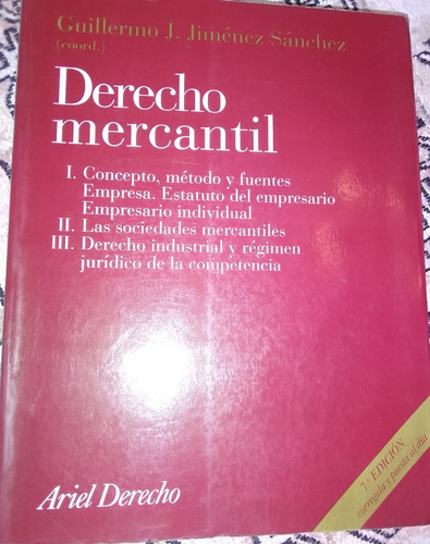 Derecho Mercantil - Guillermo J. Jimenez - (coordinador)