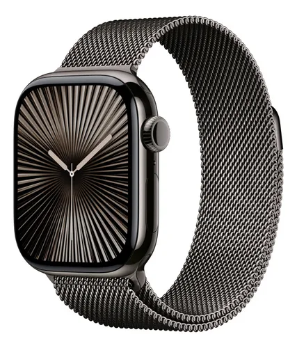 comprar Apple Watch Series 10 GPS + Cellular • Caixa ardósia de titânio – 42 mm • Pulseira ardósia estilo milanês - Distribuidor Autorizado