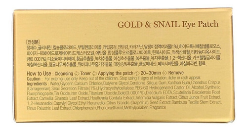 Imagen 4 de 6 de Petitfee Parches Hidrogel Oro/baba De Caracol Ojos 60 Pzs